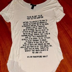 William Shakespeare Hamlet short sleeve shirt